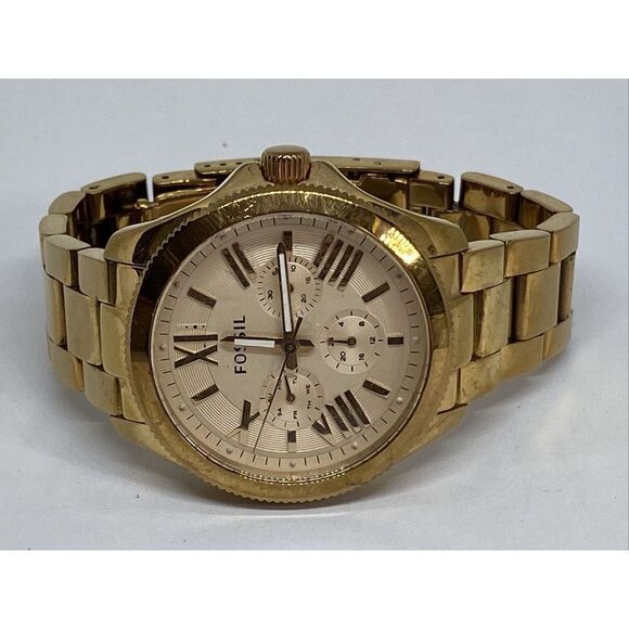 Fossil AM4511 Womens Stainless Steel Analog Rose Gold Dial Quartz Watch XX425 - Picture 7 of 12